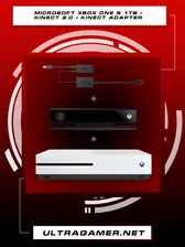 Игровая приставка Microsoft Xbox One S (белый) 1Tb + Kinect 2.0 + kinect adapter