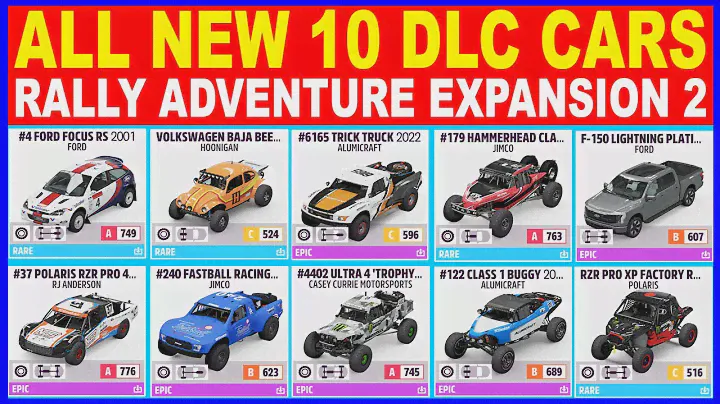 Forza Horizon 5 How to Get All New 10 DLC Cars From Rally Adventure Expansion 2
