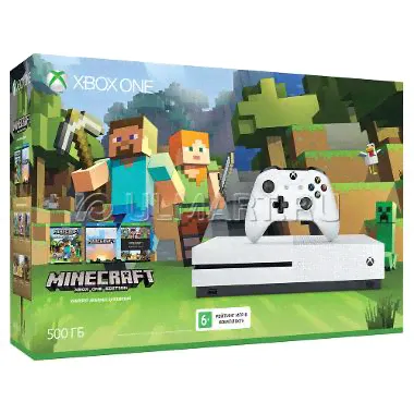 Игровая приставка Microsoft Xbox One S, 500 ГБ + игра "Minecraft"