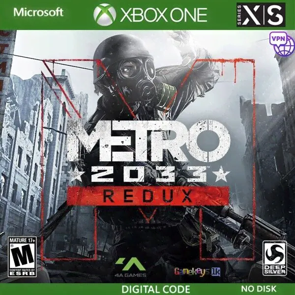 Metro 2033 Redux Xbox One, Series X S Key C0de Argentina Region VPN WW No Disk