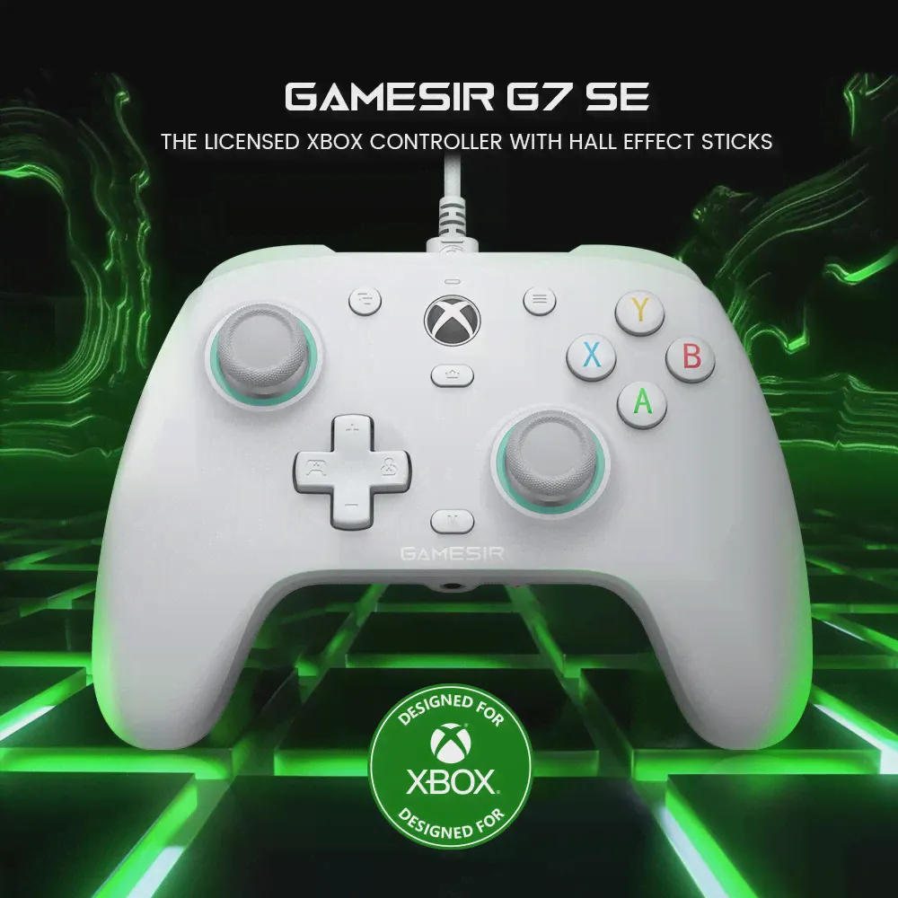 GameSir G7 SE Игровой контроллер Xbox, Проводной Геймпад для Xbox Series X, Xbox Series S, Xbox One, с джойстиком с эффектом Холла-0