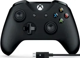Беспроводной геймпад Microsoft Xbox One Wireless Controller Black + Cable (4N7-00003)