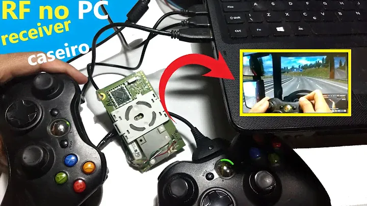 Como usar Controle Joystick Placa RF Xbox 360 Arcade no pc - Receiver Receptor caseiro Modelo -RF01