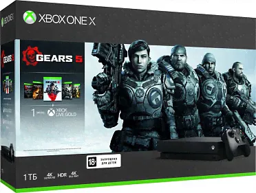 Игровая консоль Xbox One X 1 ТБ + игра Gears 5-0